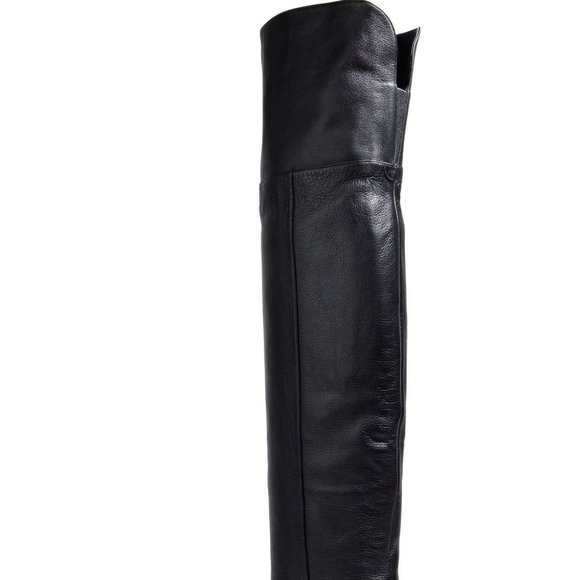 NIB JIMMY CHOO BLACK Leather OVER THE KNEE Thigh High Boots Booties 9 Stiletto - Picture 7 of 14